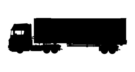 truck silhouette - vector icon