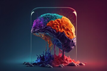 Creative colorful brain concept