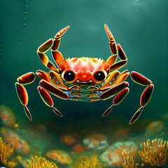 crab in fighting pose, Inishmore.