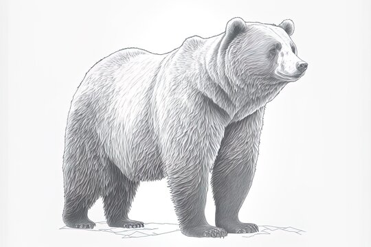 Hand Drawn Bear Outline Illustration