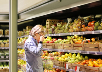 Man buying fruits at the market
