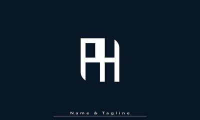 Alphabet letters Initials Monogram logo PH , HP