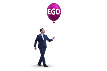 Businessman in excessive ego concept