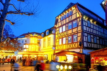 Weihnachtsmarkt in Bensheim, Hessen, Deutschland 