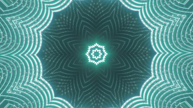 Casual kaleidoscope abstract geometric glitch effect sci-fi psychedelic iridescent background. 