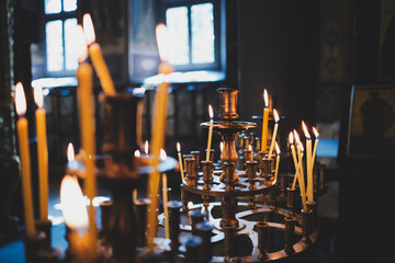 candles in the church