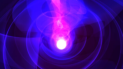 Data flow information. Concept of digital communication. Digital data stream. Blue futuristic flow. 3D rendering.