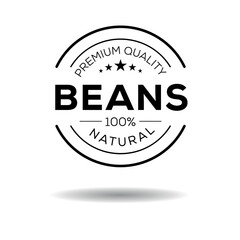 Creative (Beans), Beans label, vector illustration.