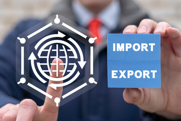Concept of import export. Logistics Shipping Cargo. Global trade and distribution. Import of goods,...