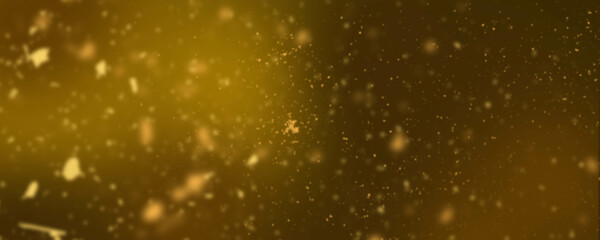 Golden floating particle background 