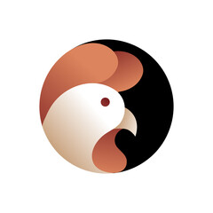 yin yang symbol made of stones