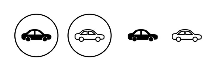 Car icon vector illustration. car sign and symbol. small sedan