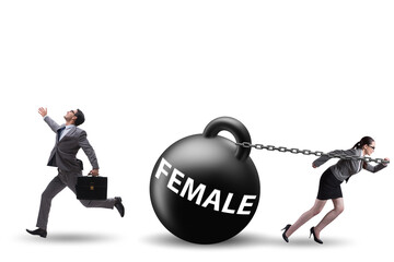 Gender inequality concept in career