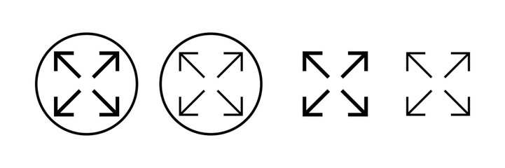 Fullscreen Icon vector illustration. Expand to full screen sign and symbol. Arrows symbol