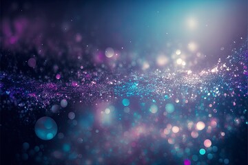 Obraz premium abstract glitter silver purple blue lights background