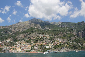 Seaside along the Amalfi coast.