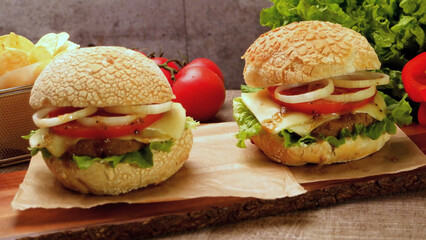 Homemade veggie burger