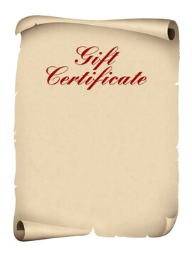 Beautiful old document, gift certificate.