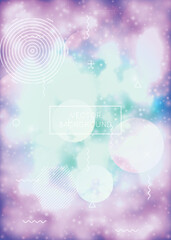 Obraz premium Liquid Pattern. Digital Presentation. Shiny Graphic. Motion Flyer. Tech Futuristic Composition. Trendy Dots. Holographic Design. Violet Round Background. Blue Liquid Pattern