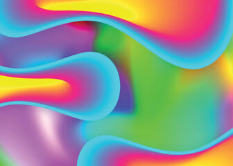 Fluid background with liquid dynamic elements and shapes.