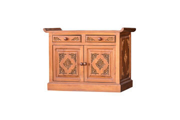 Wooden cabinet.