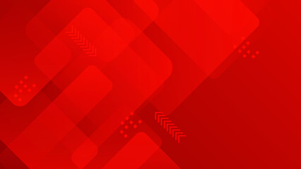 Naklejka premium Dynamic red geometric with colorful gradient background