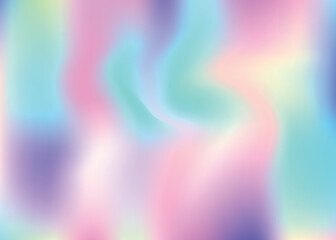Fototapeta premium Hologram Gradient. Abstract Background. Blue Neon Texture. Retro Minimalist Invitation. Iridescent Texture. Liquid Paper. Girlie Foil. Soft Shapes. Pink Hologram Gradient