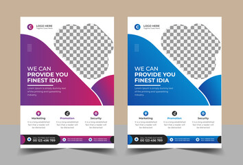 Professional corporate business flyer template with a modern layout