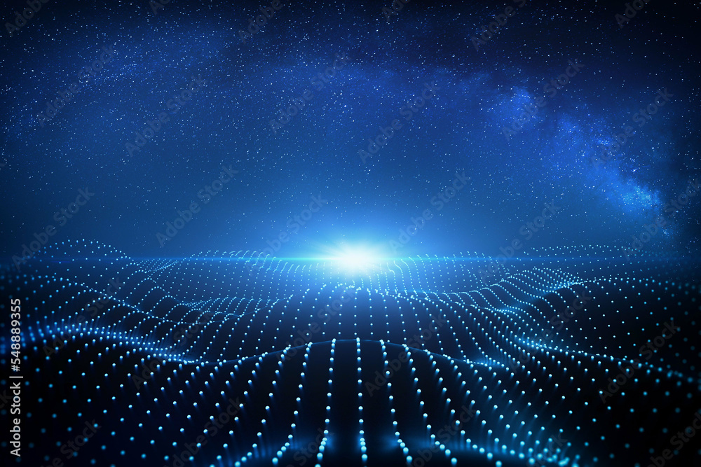 Wall mural abstract futuristic technology background. wireless network and connection technology concept. techn