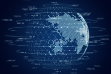 Abstract futuristic technology background. Wireless network and Connection technology concept. technology big data background concept.