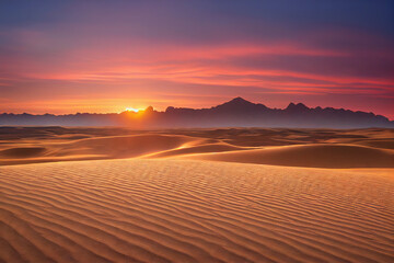 Obraz na płótnie Canvas sunset in the desert