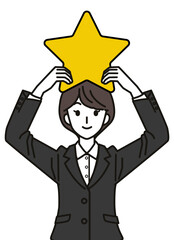 星を持つ女性