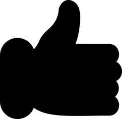 thumb up icon line art design on white background