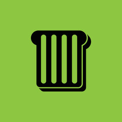 Toast icon isolated. Fast Food Concept. - Vector 