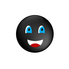 black emotion smile. Chat icon. Smile face. Vector illustration. stock image.