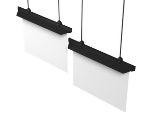 3D Modelling Flyer or Poster With Black Iron Hangers