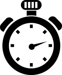 stop watch icon glyph style design on white background..eps