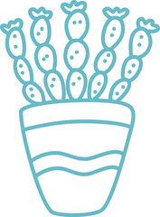 Cacti succulents in pots