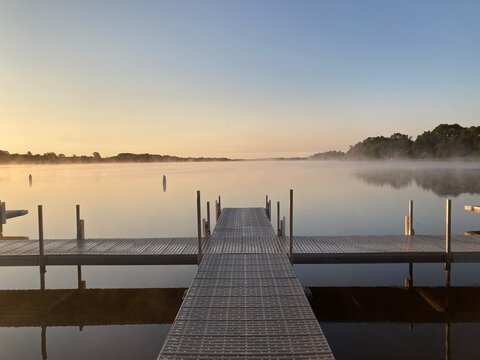 sunrise over the lake