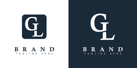 Modern Letter GL Logo, suitable for any business or identity with GL / LG initials. - obrazy, fototapety, plakaty