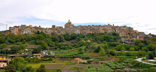panorama of piazza Armerina Sicily Italy
