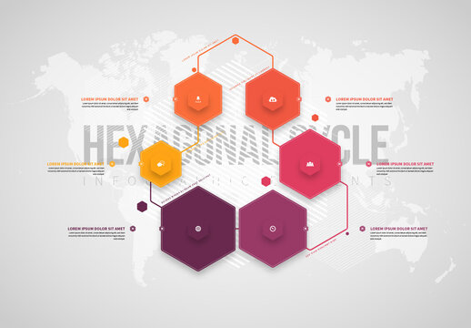 Hexagonal Cycle Infographic