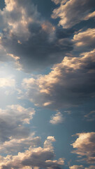 Fototapeta na wymiar vertical 3d illustration of Clouds, meteorology, atmoshphere, homosphere, nephology