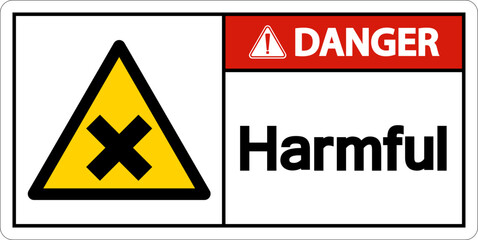 Harmful Danger Sign On White Background