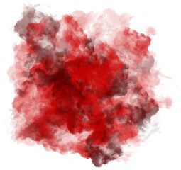 abstract red dense smoke explosion element