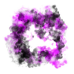 Fototapeta premium magic purple smoke realistic effect