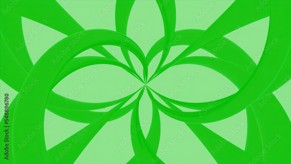Poster psychedelic pattern with floral lines. design. floral linear pattern with moving background. central