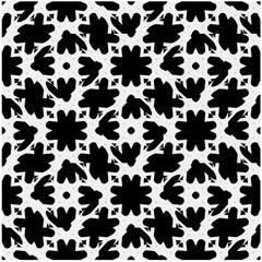 Obraz na płótnie Canvas Monochrome Repeat Pattern.black and white grunge background.Abstract halftone pattern.