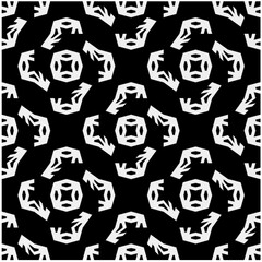 Monochrome Repeat Pattern.black and white grunge  background.Abstract halftone pattern.