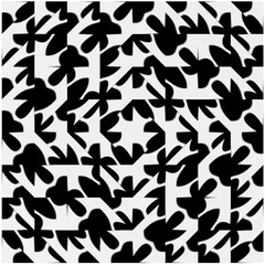 Obraz na płótnie Canvas Monochrome Repeat Pattern.black and white grunge background.Abstract halftone pattern. 
